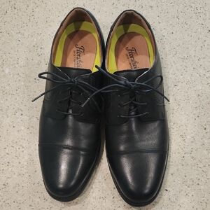 Florsheim Black Leather Oxford Shoes Sleek Polished Design
